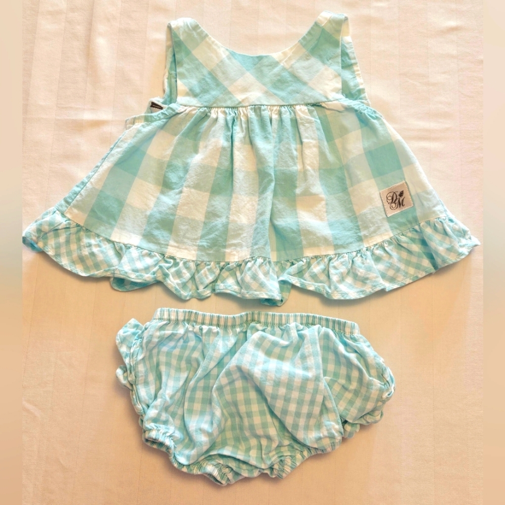 Darling Mae by Ricrac & Ruffles, 2-piece set, 3-6 months, EUC